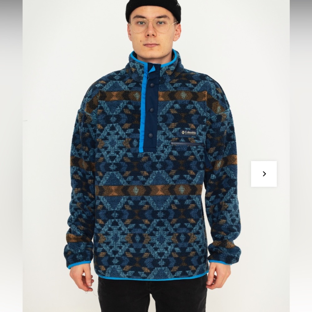 NWT Columbia Helvetia Half Snap Neck Patterned Fleece